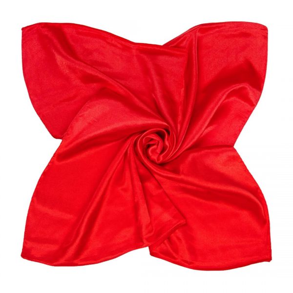 Square Red Head Wrap Hair Satin Scarf